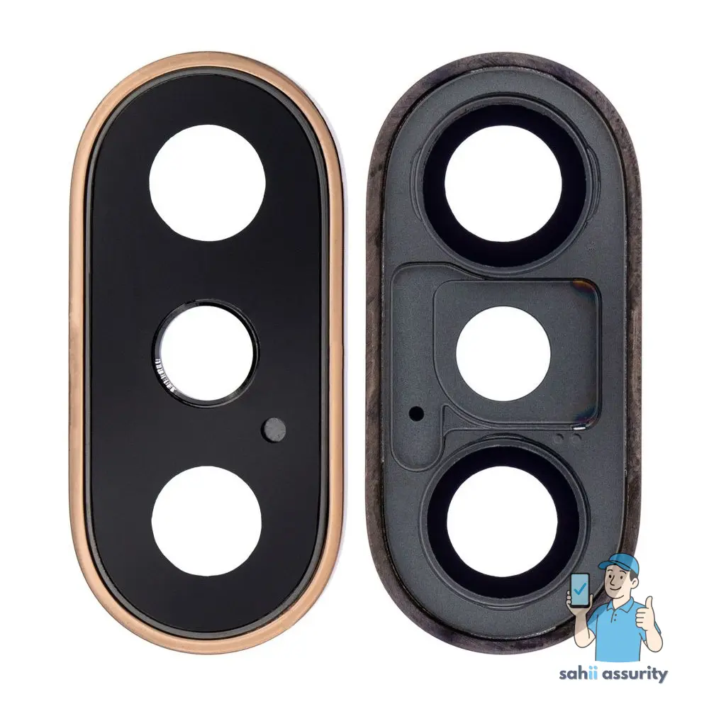 Camera Lens Glass with Frame for Apple iPhone XS Max Gold